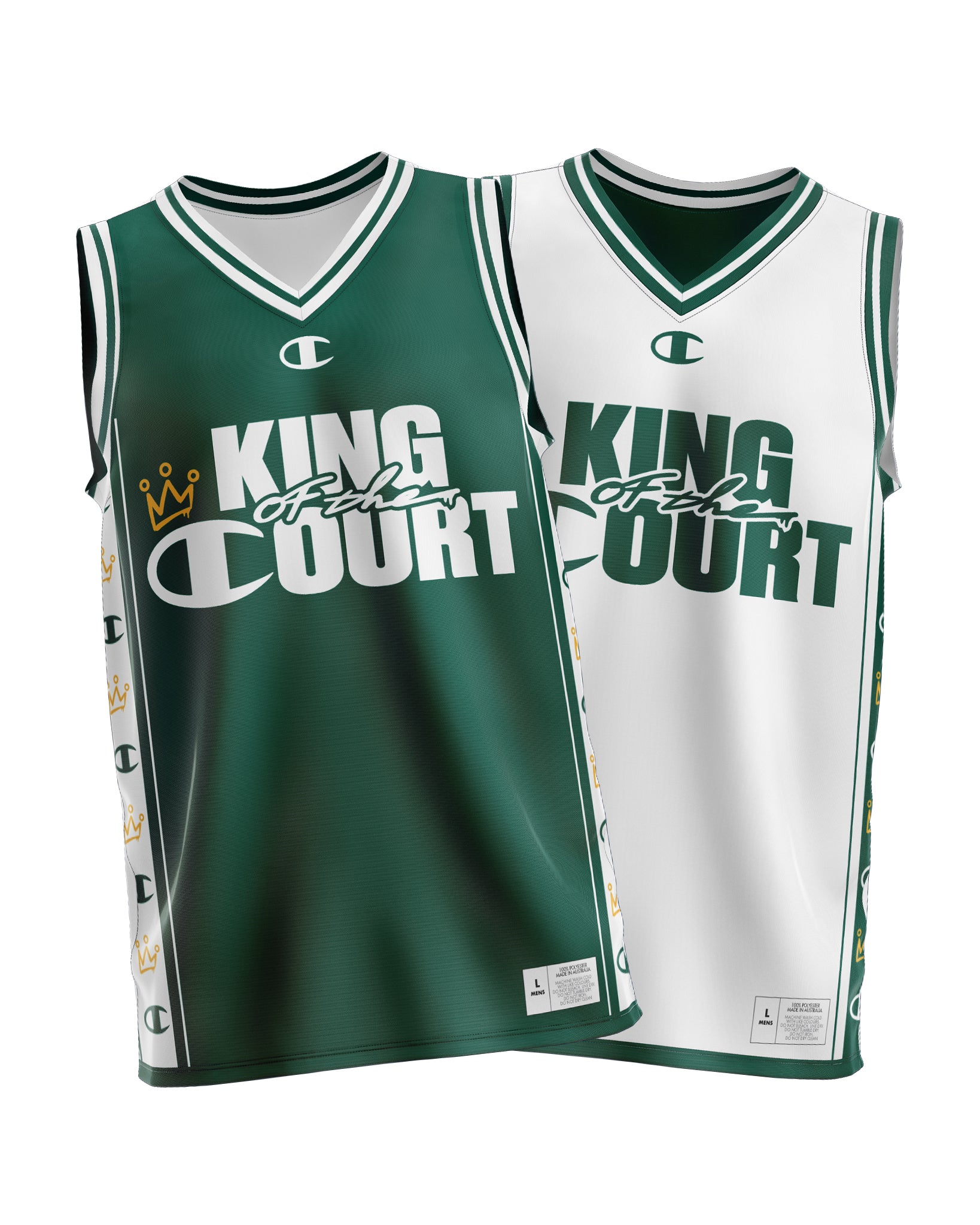 King of The Court Reversible Jersey Green Mens